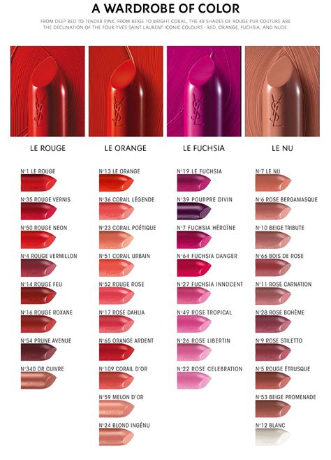 ysl 6 lipstick and perfume set|ysl lipstick color chart.